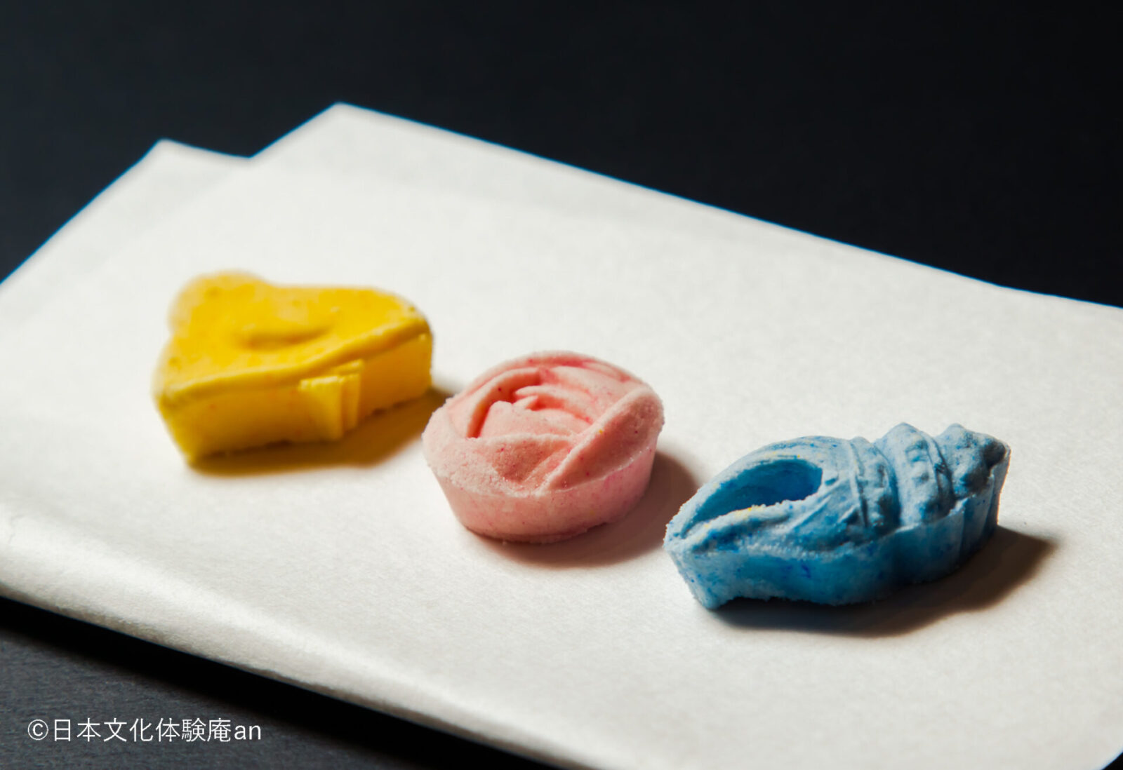Japanese dried-type Sweets (Ohigashi) making with Tatedashi Matcha